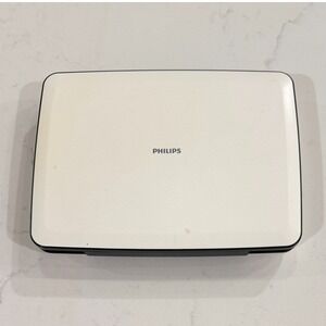 Philips PD9000/37 Portable DVD Player 9" LCD Display White For Parts Powers On